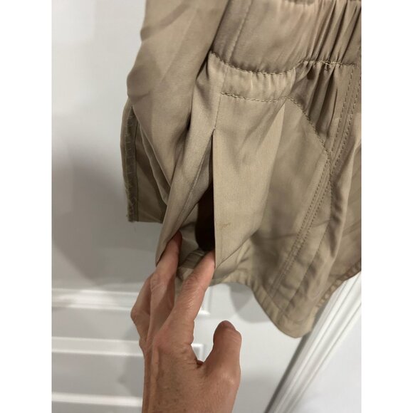 Jones New York Signature Draped Jacket Beige Sz Medium Roll Tab Sleeve Utility - Picture 8 of 11